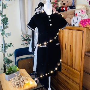 Zara collar knit dress with pearl button 🐚